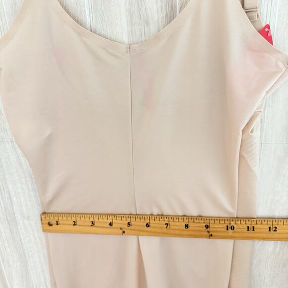 SPANXshape Bodysuit Size Small Invisible Open-Bust Mid-Thigh Champagne Beige - Picture 14 of 16